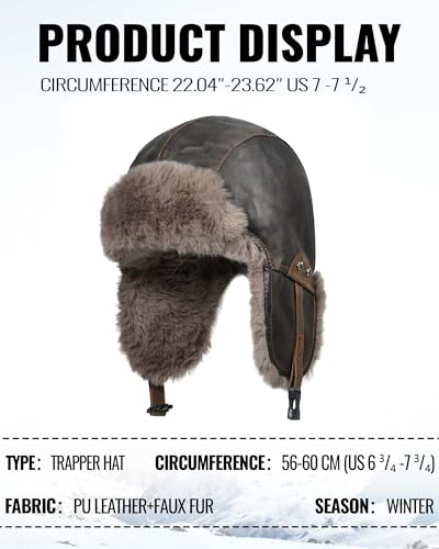 Chapka d'hiver coupe-vent et imperméable avec cache-oreilles intégrés - 5