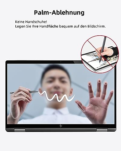 Metapen Stift M2 für Surface, 4096 Druckstufe, Tail-Radierer, Neigungserkennung, USB-C-Aufladung (100 Std. Akkulaufzeit), Kompatibel mit Surface Pro X/8/7/6/5/4/3, Surface 3/Duo/Duo 2