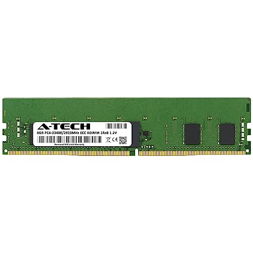 Image of A-Tech 8GB DDR4 2933MHz PC4-23400 ECC RDIMM 1Rx8 Single Rank 1.2V ECC Registered DIMM 288-Pin Server & Workstation RAM Memory Upgrade Module (A-Tech Enterprise Series)