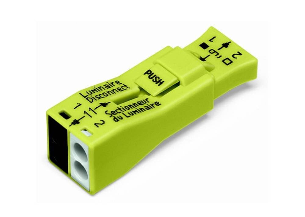 WAGO Leuchtenklemme Starr: 0.75-4mm² Polzahl: 2 40 St. Giallo