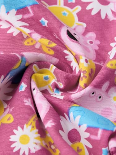 Image of The Souled Store Peppa Pig: Pinky Pig Girls Pull On Pink All Over Printed Regular Fit Cotton Leggings (2-8 Yrs)