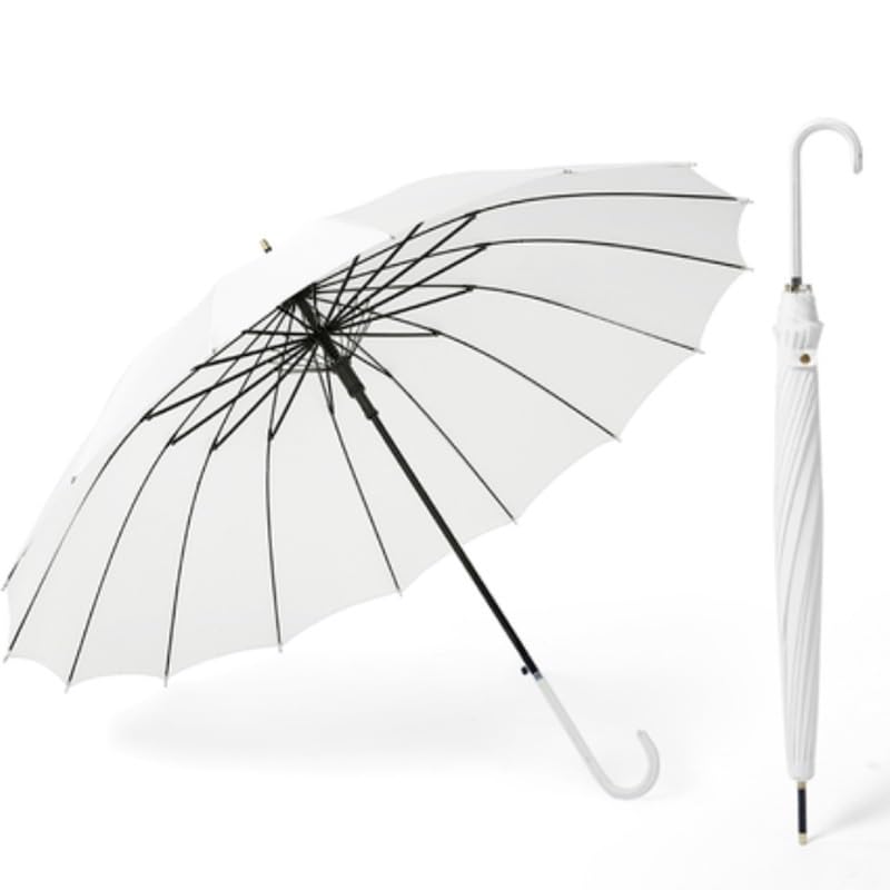 eexbz Umbrellas for Rain 16-Bone Handle Open Umbrella Double Fair Umbrella Strong Umbrella for Wind and Rain(C)