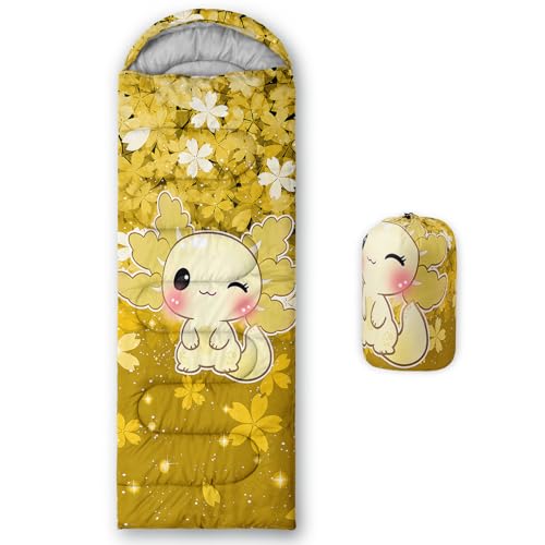 Image of QOOMO Ball Flower Camping Sleeping Bags,3 Season Warm & Cool Weather,Lightweight,Waterproof Sleeping Bags for Adults & Kids,Traveling,and Outdoors,Camping Gear Equipment