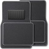 OxGord Universal Fit Front/Rear 4-Piece Full Set Heavy Duty Economy Carpet Floor Mat - (Gray)