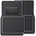OxGord Universal Fit Front/Rear 4-Piece Full Set Heavy Duty Economy Carpet Floor Mat - (Gray)