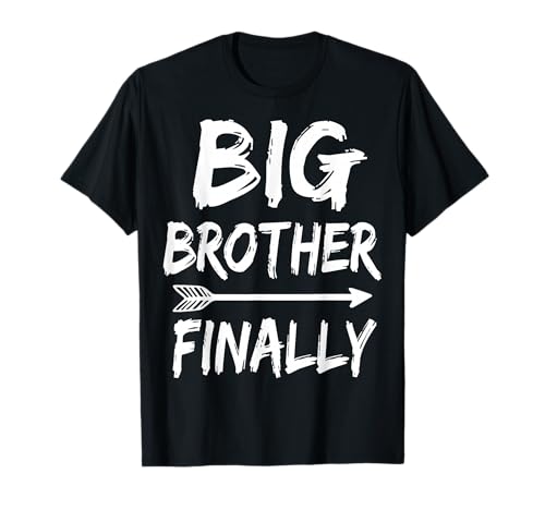 Big Brother Finally Novelty Tshirt for Boys & Older Brothers T-Shirt