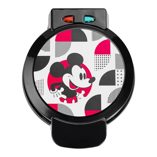 Image of Uncanny Brands Disney Mickey Mouse Waffle Maker - Non-Stick Round Waffle Iron - Easy to Use and Clean