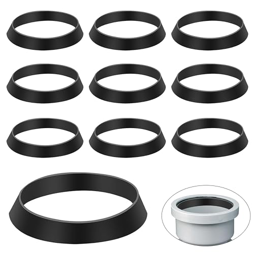 LQKS - Rubber Washer,Cone Seal Ring,Waste Pipe Seal Ring Rubber Gasket Washers Plumbing for 1 1/2 Inch Drain Pipe Sink Drains (10)