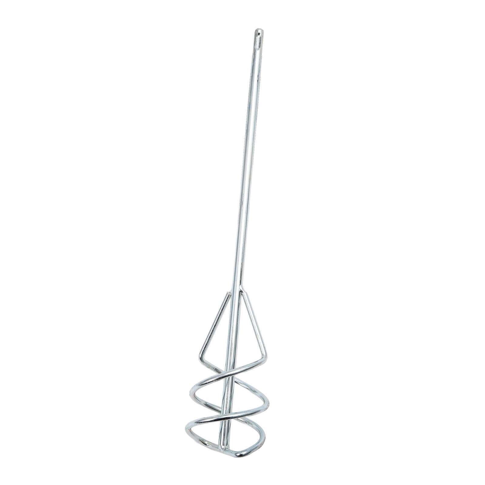 predolo Varilla para mezclar hormigón, varilla agitadora en espiral, resistente al óxido, fácil instalación, mezclador de pintura y yeso para taladro, 8cmx40cm