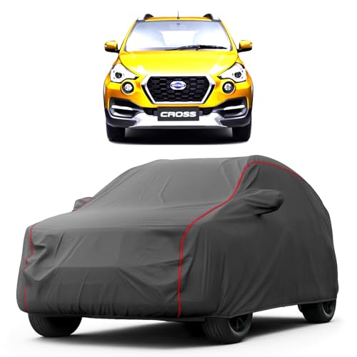 Image of Heavy-Duty Car Cover for Compatible with Datsun Go Cross (2014 to 2025 All Models) Deluxe Car Protection Cover - Waterproof & UV-Resistant All-Season Exterior Protection