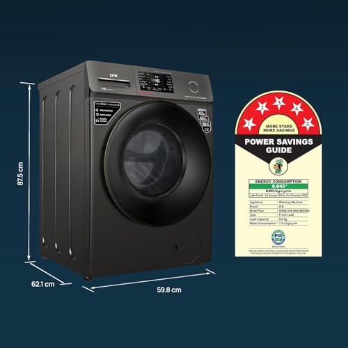 Image of IFB 9 Kg 5 Star, DeepClean Technology, AI Powered, WiFi, Fully Automatic Front Load Washing Machine (EXECUTIVE OXN 9014 CMS, PowerSteam, 9 Swirl, Steam Refresh, Inbuilt Heater, Eco Inverter, Onyx)