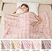 ORINOVA Pink Fluffy Blanket for Couch Living Room Faux Fur 50x60 Fuzzy Throw Blanket for Bed Soft Furry Bed Cozy Comforter Home Decor Gifts 860 GSM