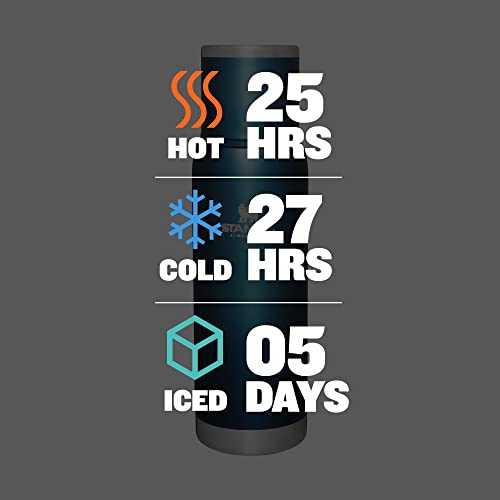 Image of Stanley Adventure-To-Go Vacuum Bottle 1.1 qt | Wide Mouth with Leakproof Cup Lid | Keep Drinks Hot or Cold | Packable for Travel | Insulated Stainless Steel Thermal Bottle | BPA-Free | Blue Glow