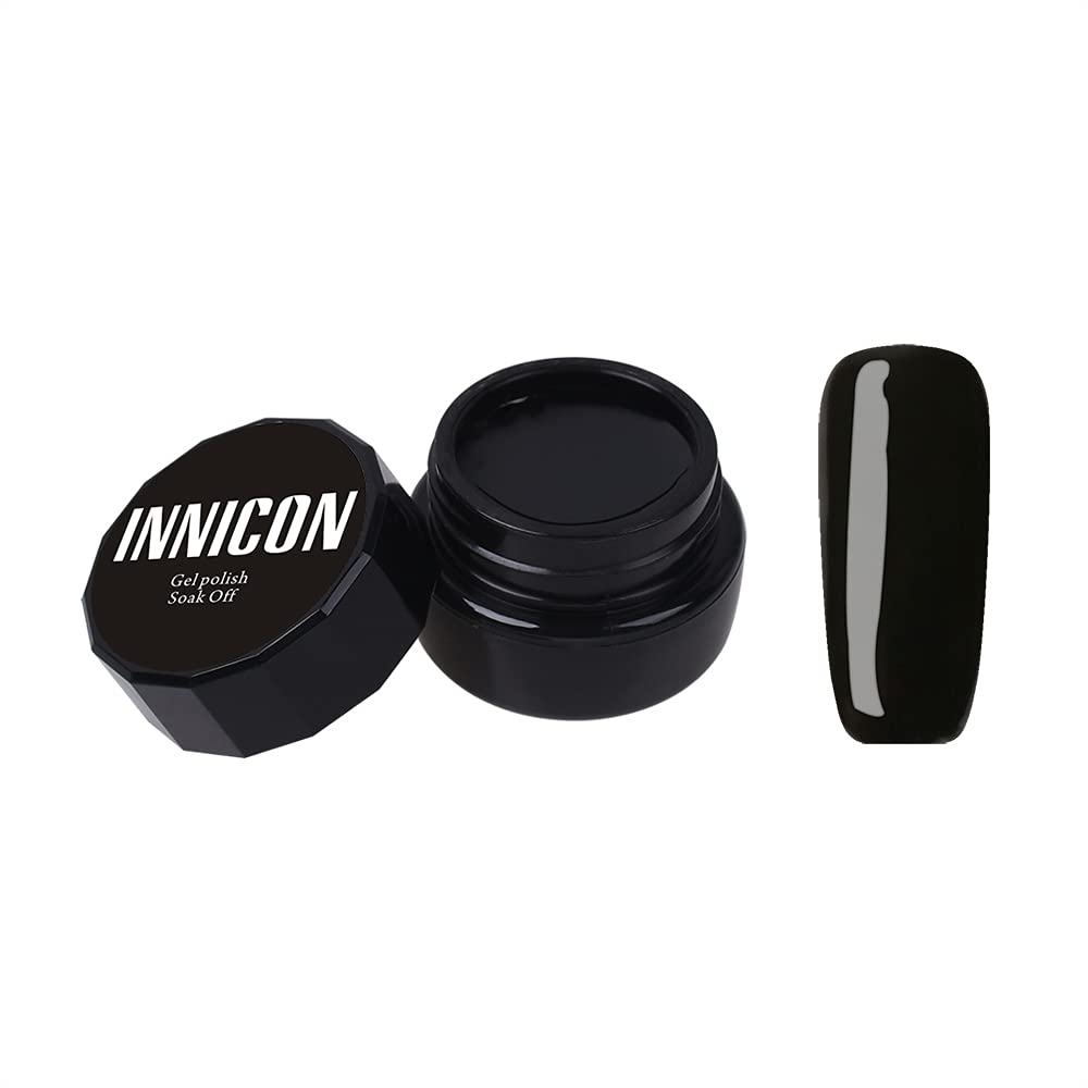 Kit de vernis à ongles en gel de peinture 3D noir pour dessins d'art d'ongles Gel de fil de ligne de dessin Soak Off UV LED ensemble de manucure, 8g