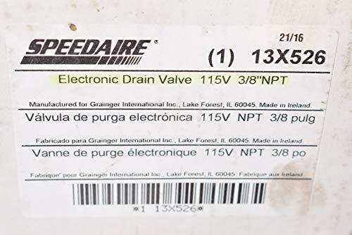 Speedaire, 13X526, Auto Drain Valve, 100-120V, 3/8 In.