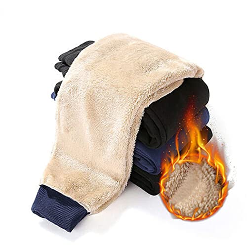 Pantalon thermique en polaire homme KEHAIOO hiver décontracté taille 36-41