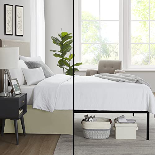 Image of Nestl Green Bed Skirt King Size - King Bed Skirt 14 Inch Drop - Brushed Microfiber Bed Skirts - Hotel Quality Pleated Bed Skirt - Shrinkage & Fade Resistant