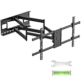 【Extra Long Pivot Arm】1044mm extra largo soporte de pared TV, el brazo articulado se puede extender desde 69mm a 1044mm, ahorrando espacio y maximizando sus puntos de visión desde una variedad de ángulos en múltiples habitaciones.