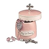 Grasslands Road 469236 Pink First Rosary Keepsake Box for Girl from Grasslands, White