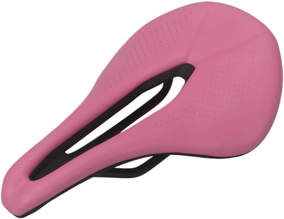 Cycling Racing Bicycle Saddle 245 * 143mm 7x7mm Round Rails Hollow Breathable Comfortable Bike Cushion