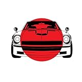 Datsun Z with Japanese Flag and Rising Sun OriginalStickers0229 Set of Two (2X) Stickers , Laptop , Car , Truck , Size 4 inches on Longer Side