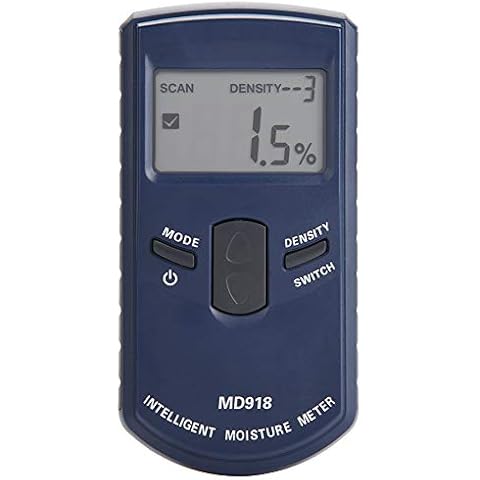 Wood Moisture Meter - Digital Moisture Detector Moisture Tester, Pinless Moisture Meter Damp Tester Dampness Meter for Wood(Blue) Cover