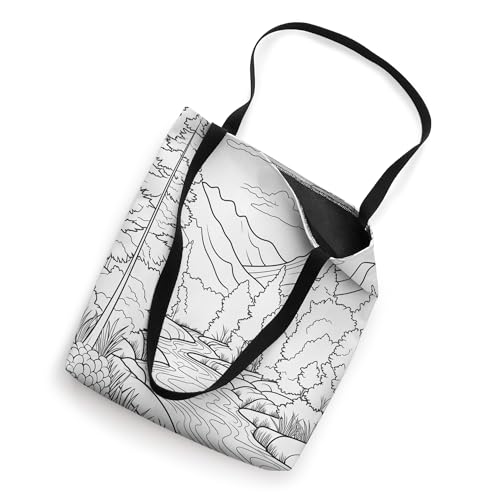 Bolso tote para colorear tú mismo: diseño natural para adultos miniatura 2