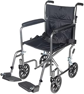 Drive Medical Lightweight Steel Transport Wheelchair, 17 Inches 1 count