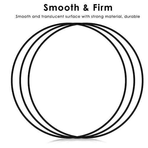 CENBEN 6pcs 20cm/8inch Metal Floral Hoop Wreath, Black Metal Rings DIY Floral Macrame Hoop - Image 3