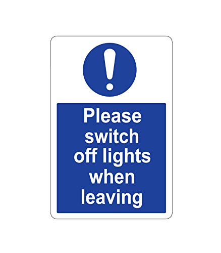 SIGN EVER Please Switch Off Lights Information Signage Sticker Hospital ...