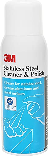 Image of 3M India Limited Stainless Steel Cleaner & Polish, Cleaning Spray Foam, Ready to Use Cleaner for Metal Surfaces, Remove Water Stain Mark & Fingerprints, Non Greasy & Pleasant Fragrance -283g