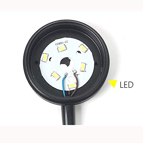 Lámpara de mesilla de noche LED con flexo ajustable y luz blanco cálido 5