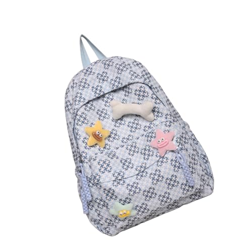 Mochila de rejilla estilo bohemio con correas ajustables color Blue