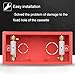 VideoPUP Cassette Repair Device/Electrical Box Repair, 118 Type Socket Cassette Repairer Fixing for Switch Box Electrical Accessories (10 Black Repair Tool+10 Screws+1 Wrench)-Gold