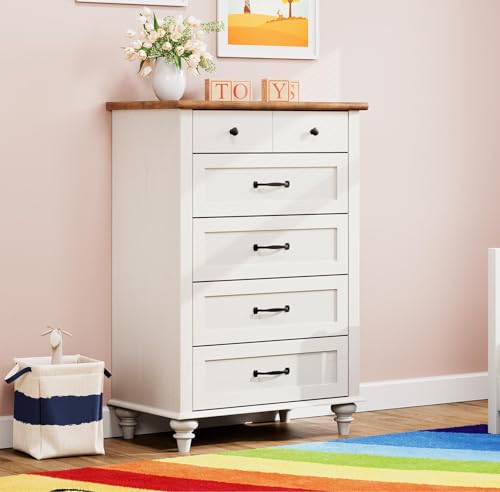 WAMPAT Kids Dresser for Bedroom with 5 Drawers, Tall Dressers Nursery Dresser Organizer with Wide...