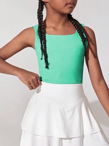 Image of WDIRARA Girl's Twist Back Sports Bras Backless Tank Top Workout Sports Shirts for Gym