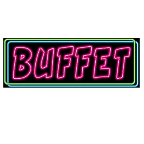 Preisvergleich Produktbild Beistle 54312 Neon Buffet Sign - Packung mit 24 St-ck