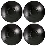 UL-Listed 4-Pack Foot Pedal Switch, Round Floor Lamp Inline Switch with Step-on Button, Easy DIY Installation for Floor Lamp On-Off Control Replacement (Black)