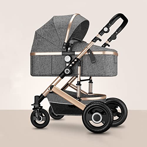 Corredor de dos vías para cochecito para bebés para paraguas infantiles y actualización de coboga reversible de la cuna 2 en 1 silla de paseo, liviano | portátil | plegable de hasta 25 kg (color: gris