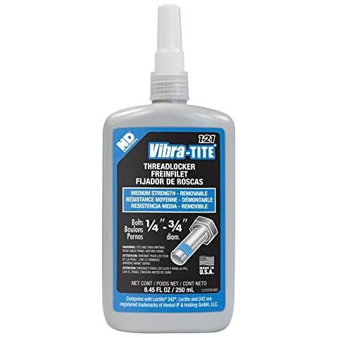 Vibra-TITE - 12125 121 Medium Strength Removable Anaerobic Threadlocker, 250 ml Bottle, Blue Cover