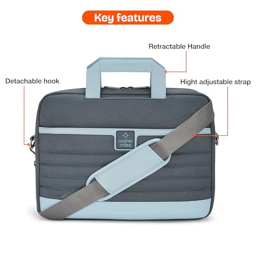 Image of Nasher Miles Briefcase & Messenger Bag | Lightweight PU & Polyester with Adjustable Strap, Fits Laptop | Ideal for Office & Travel | for Men & Women