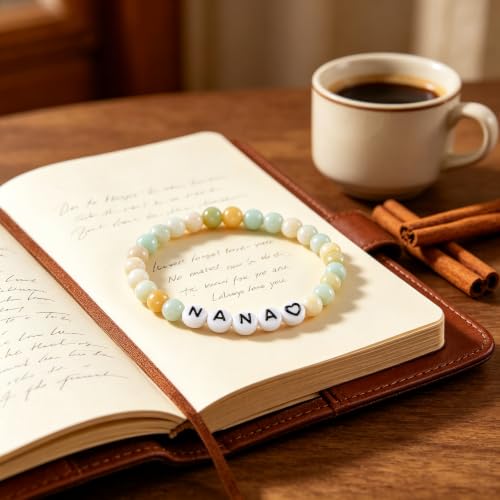 Image of Kivosliviz Nana Bracelet Beaded Gifts from Granddaughter Grandson Mothers Day Jewelry Nana Bracelet