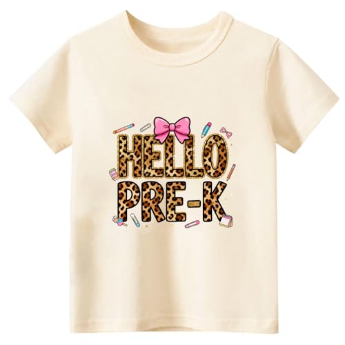 First Day of Pre-K Shirt Kids Hello Pre K T-Shirt Boys Girls Toddler Preschool Tee 3T-6T