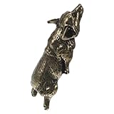 ORFOFE Kleine Kupfer-hundefigur Niedliches Corgi- Für Schreibtisch Und Wohnzimmer Charmante Tierstatue Als Teepet Und Geschenkidee Aus Reinem Kupfer