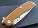 Eafengrow EF223 Folding Knife D2 Blade with G10 Handle Multi Pocket Knife Survival Outdoor Camping Survival (brown)