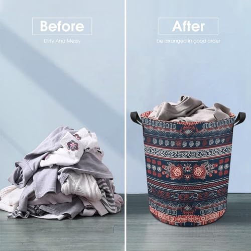 Panier à linge pliable de grande capacité avec sac imprimé