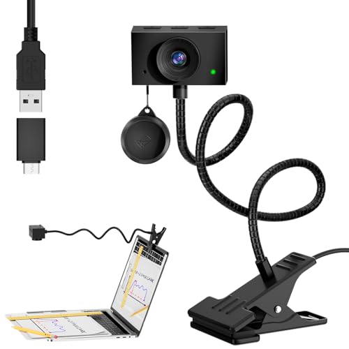 Majiphi Web Camera for Desktop Computer – External Camera for Laptop, 1080P USB Document Cam with Stand & Microphone, Manual Focus, Plug & Play, Webcam for macOS & Windows (Black)