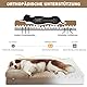 JOEJOY Orthopädisches Hundebett Grosse Hunde, Memory Foam Hundesofa XL, Abnehmbarem Waschbares Hundebett Orthopädisch, 107x81x16 cm Eierförmiger rutschfest Hundecouch, Braun