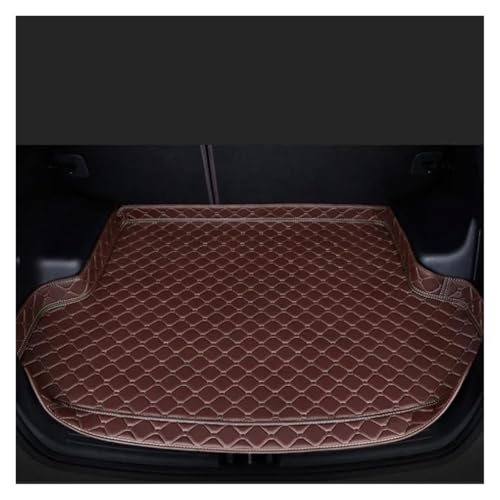 Tapis coffre voiture personnalisé Volvo V40 doublure de luxe matelassée marron