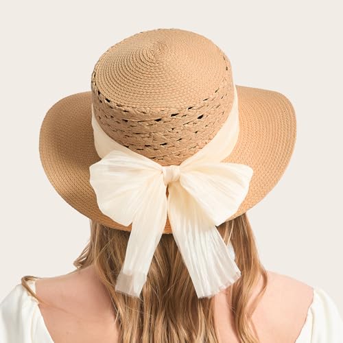 Sombrero de paja con ala ancha ajustable ACUSHLA miniatura 4